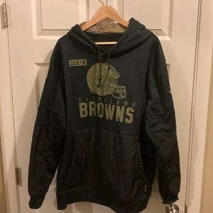 Cleveland Browns sideline salute for service Nike camouflage/black hoodie